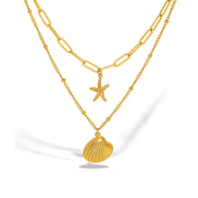 Load image into Gallery viewer, Shell and Star Necklace
