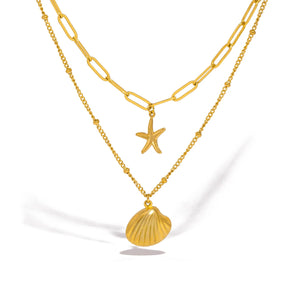 Shell and Star Necklace