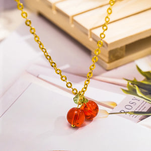 Red Cherry  Necklace