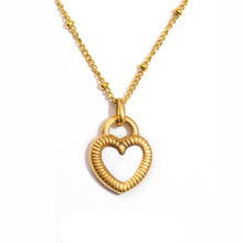 Load image into Gallery viewer, Black and White Heart Necklace
