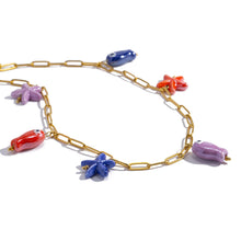 Load image into Gallery viewer, Fish &amp; Starfish Charm Necklace
