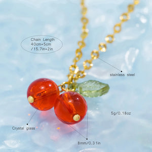 Red Cherry  Necklace