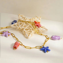 Load image into Gallery viewer, Fish &amp; Starfish Charm Necklace
