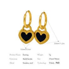 Load image into Gallery viewer, Black and White Heart Necklace
