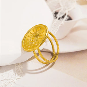 Sun Face Ring