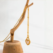 Load image into Gallery viewer, Black and White Heart Necklace
