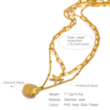 Load image into Gallery viewer, Shell and Star Necklace
