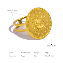 Load image into Gallery viewer, Sun Face Ring
