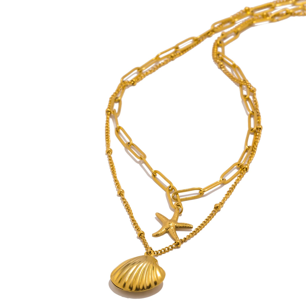 Shell and Star Necklace