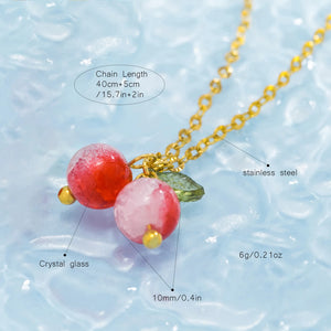 Red Cherry  Necklace