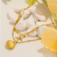 Load image into Gallery viewer, Shell and Star Necklace
